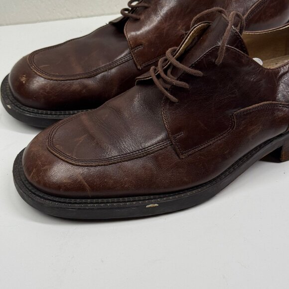 Kenneth Cole New York Mens Oxford Shoes Brown Leather Lace Up Size 11.5M - Picture 5 of 12